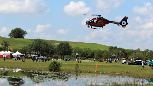 A photo of the United States Coast Guard’s helicopter landing at the Section E5 Conclave! 