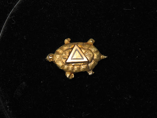 After keeping his vigil, Howard Seideman, the fourth ever Vigil Honor, was presented this golden pin. It is the oldest example known. The pin was designed by the National Jewelry Company, which was the first official jeweler of the OA.