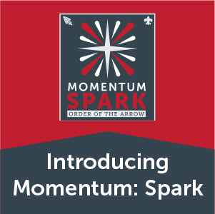 A red and white star, the logo of Momentum Launch