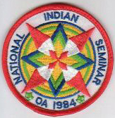 1984 Nat'l Indian Seminar patch