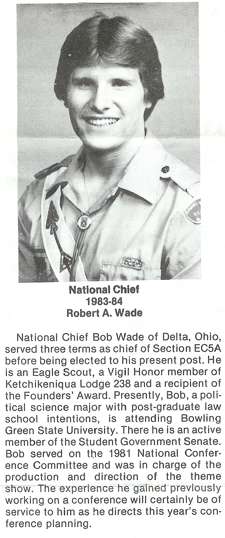 1983-84 Nat'l Chief Robert Wade