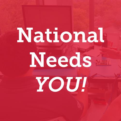 National Needs YOU!